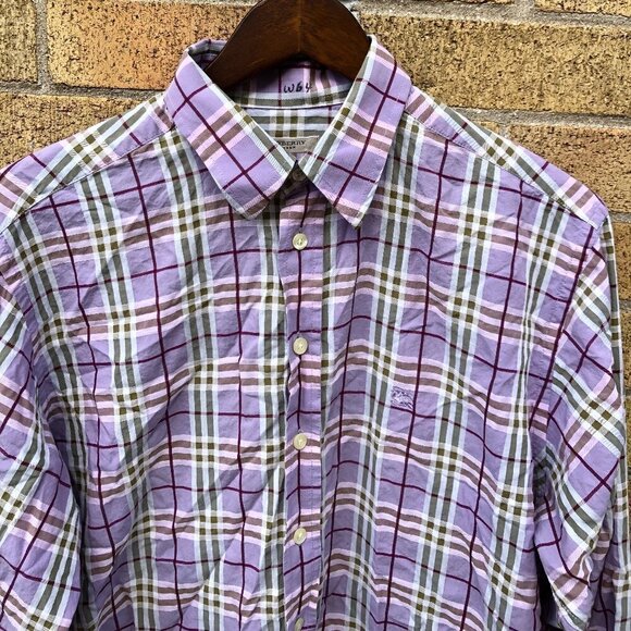 Vintage Burberry Novacheck Button Up Shirt Large - Picture 1 of 7